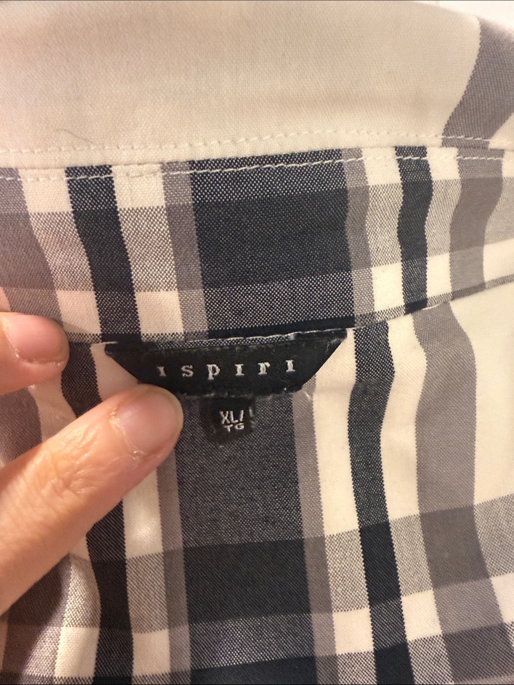 Plaid Belted Trench Coat - White & Black - Picture 4 of 9